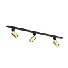 Qub Focus III - 1-Circuit Track Lighting - GU10 - 100cm - I-shape - 3 Spots - Track System - Gold with Black Qub Focus III - 1-Circuit Track Lighting - GU10 - 100cm - I-shape - 3 Spots - Track System - Gold with Black