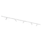 Qub Focus III - Éclairage sur rail à monophasé - GU10 – 300cm – forme de I - 5 spots - Système de rails - Blanc