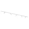 Qub Qub Focus III Monophasé Luminaire Plafonnier LED – 300cm - 5x GU10 Spot Sur Rail - 3x 1m Barre de Spot Plafond –  I-Form - Plafonnier intérieur Blanc Moderne – Spots et Rails de Spots
