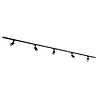 Qub Focus III - 1-circuit track lighting - GU10 - 300cm - I-shape - 5 spots - Track system - Black Qub Focus III - 1-circuit track lighting - GU10 - 300cm - I-shape - 5 spots - Track system - Black