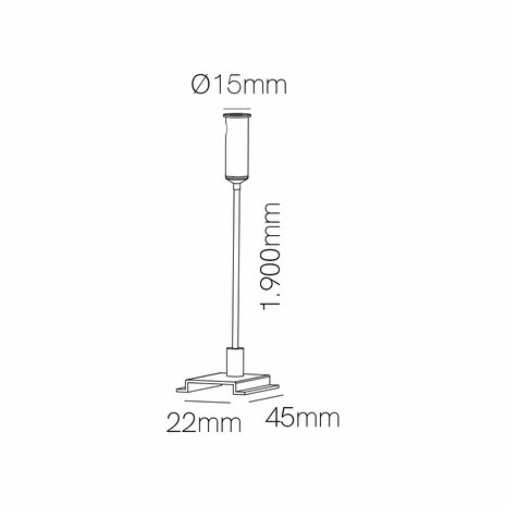 Luxe pendelset/ophangset voor Magnetische railverlichting