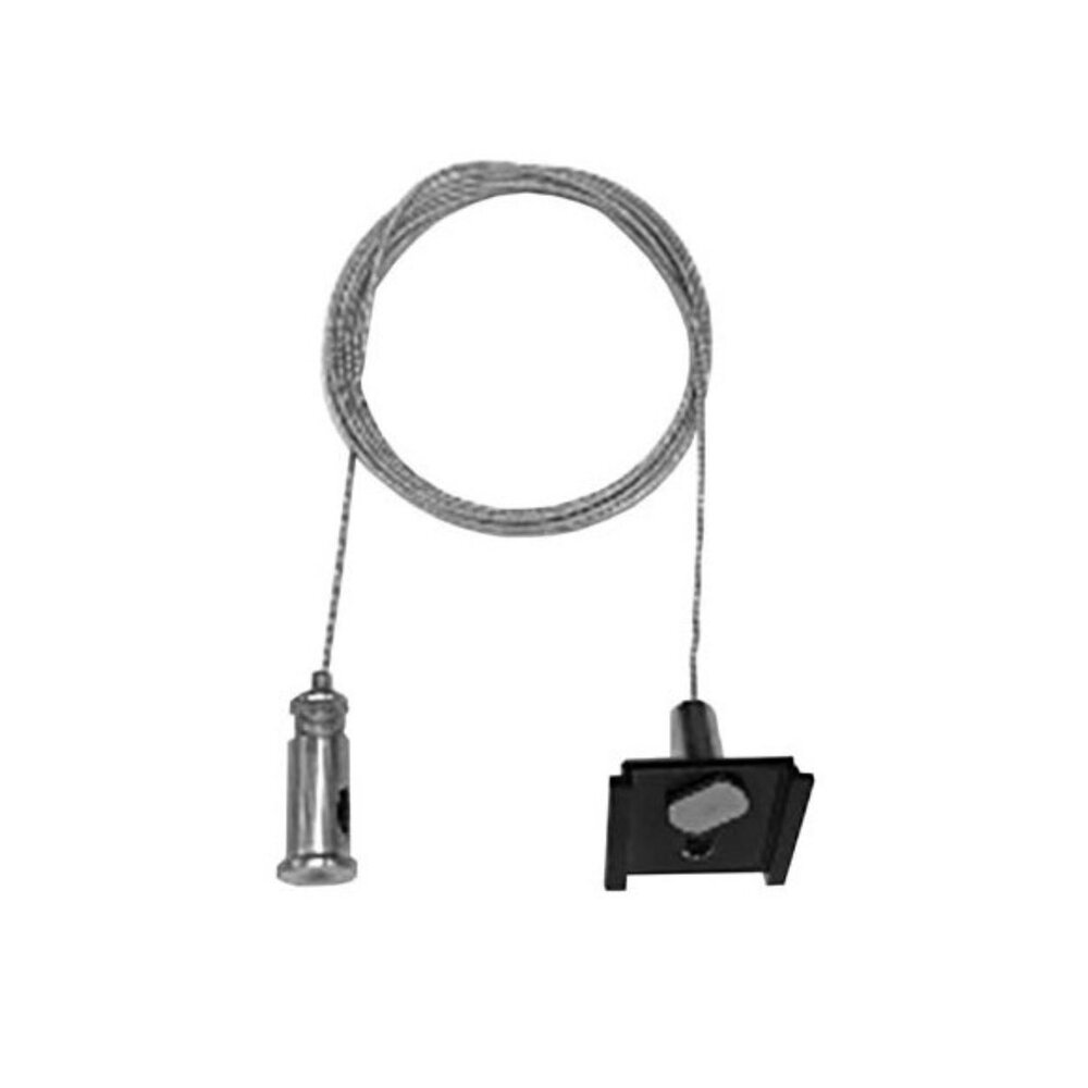 Qub Pendant Set for 1-Phase Track Lighting – Black, 2m, Adjustable Length