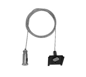 Qub Pendelset voor 1-fase Railverlichting | Zwart, 2m, Instelbare Lengte Qub Pendelset voor 1-fase Railverlichting | Zwart, 2m, Instelbare Lengte