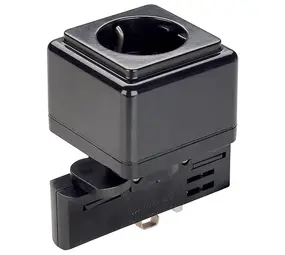 Qub Socket for 3-Phase Track Lighting - Black Qub Socket for 3-Phase Track Lighting - Black