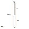 Qub Focus Tube Pendant Lamp for 1-Circuit Track - GU10 - White Qub Focus Tube Pendant Lamp for 1-Circuit Track - GU10 - White