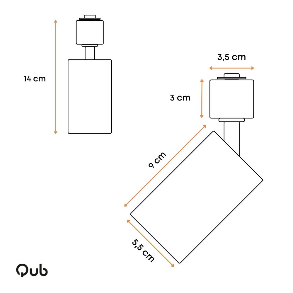 Qub Qub Focus III 1-Phasen Schienensystem Lampen - Spotleuchten - GU10 und LED-Kompatibel - Deckenleuchte strahler - Led Deckenstrahler für lampen Schienensystem decke - Gold Qub Qub Focus III 1-Phasen Schienensystem Lampen - Spotleuchten - GU10 und LED-Kompatibel - Deckenleuchte strahler - Led Deckenstrahler für lampen Schienensystem decke - Gold