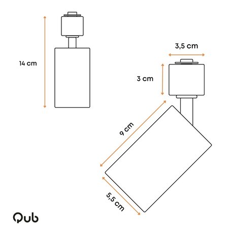 Qub Qub Focus III 1-Phasen Schienensystem Lampen - Spotleuchten - GU10 und LED-Kompatibel - Deckenleuchte strahler - Led Deckenstrahler für lampen Schienensystem decke - Gold Qub Qub Focus III 1-Phasen Schienensystem Lampen - Spotleuchten - GU10 und LED-Kompatibel - Deckenleuchte strahler - Led Deckenstrahler für lampen Schienensystem decke - Gold