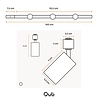 Qub Focus III - 1-Circuit Track Lighting - GU10 - 100cm - I-shape - 3 Spots - Track System - White Qub Focus III - 1-Circuit Track Lighting - GU10 - 100cm - I-shape - 3 Spots - Track System - White