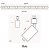 Qub Qub Focus III Monophasé Luminaire Plafonnier LED – 200cm - 5x GU10 Spot Sur Rail - 3x 1m Barre de Spot Plafond –  I-Form - Plafonnier intérieur Blanc Moderne – Spots et Rails de Spots