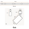 Qub Qub Focus III Monophasé Luminaire Plafonnier LED – 200cm - 3x GU10 Spot Sur Rail - 2x 1m Barre de Spot Plafond –  I-Form - Plafonnier intérieur Blanc Moderne – Spots et Rails de Spots
