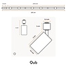 Qub Qub Focus III Monophasé Luminaire Plafonnier LED – 300cm - 5x GU10 Spot Sur Rail - 3x 1m Barre de Spot Plafond –  I-Form - Plafonnier intérieur Noir Moderne – Spots et Rails de Spots