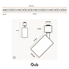 Qub Qub Focus III Monophasé Luminaire Plafonnier LED – 400cm - 6x GU10 Spot Sur Rail - 4x 1m Barre de Spot Plafond –  I-Form - Plafonnier intérieur Or Moderne – Spots et Rails de Spots