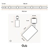 Qub Focus III - 1-circuit track lighting - GU10 - 200cm - i-shape - 4 spots - Track system - Black Qub Focus III - 1-circuit track lighting - GU10 - 200cm - i-shape - 4 spots - Track system - Black