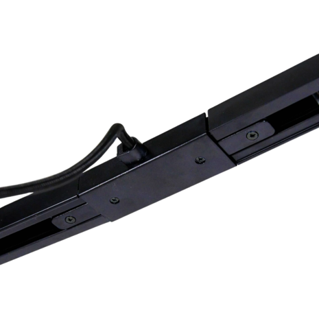 Qub Middle Feed with Square Mounting Plate for 1-Circuit Track Lighting – Black Qub Middle Feed with Square Mounting Plate for 1-Circuit Track Lighting – Black