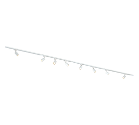 Qub Focus III 400cm 8 Spots GU10 Railverlichting Wit Qub Focus III 400cm 8 Spots GU10 Railverlichting Wit