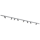 Qub Qub Focus III 1-Phasen Led Schienensystem - 400cm - 8x GU10 Spots - 4x 1m Schienen - I-Form - Deckenstrahler Schwarz  - Erweiterbar & flexibel - LED-kompatibel - Modernes Design Spot lampe