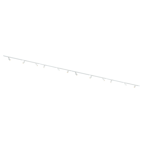 Qub Focus III 1-Fase Railverlichting - GU10 – 800cm – I-vorm - 12 spots - Railsysteem – Wit Qub Focus III 1-Fase Railverlichting - GU10 – 800cm – I-vorm - 12 spots - Railsysteem – Wit