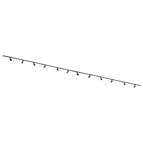 Qub Focus III 1-Fase Railverlichting - GU10 – 800cm – I-vorm - 12 spots - Railsysteem – Zwart Qub Focus III 1-Fase Railverlichting - GU10 – 800cm – I-vorm - 12 spots - Railsysteem – Zwart