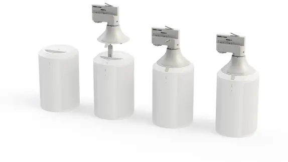 Qub 3-Phasen Audio Adapter - Second Generation - Weiß - Lautsprecheradapter für Stromschienensysteme - Kompatibel mit 3-Phasen Schiene Qub 3-Phasen Audio Adapter - Second Generation - Weiß - Lautsprecheradapter für Stromschienensysteme - Kompatibel mit 3-Phasen Schiene