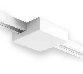 Plafonnier carré pour rail monophasé – Blanc