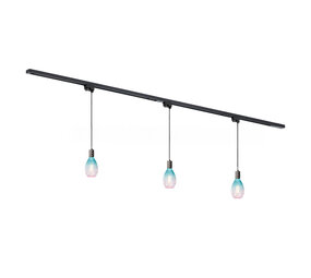 Qub Focus III 200cm  3 Solune  Hanglampen Railverlichting Zwart Qub Focus III 200cm  3 Solune  Hanglampen Railverlichting Zwart