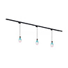 Qub Focus III 1-Fase Railverlichting - E27 – 200cm – I-vorm - 3 Solune Hanglampen - Railsysteem – Zwart Qub Focus III 1-Fase Railverlichting - E27 – 200cm – I-vorm - 3 Solune Hanglampen - Railsysteem – Zwart