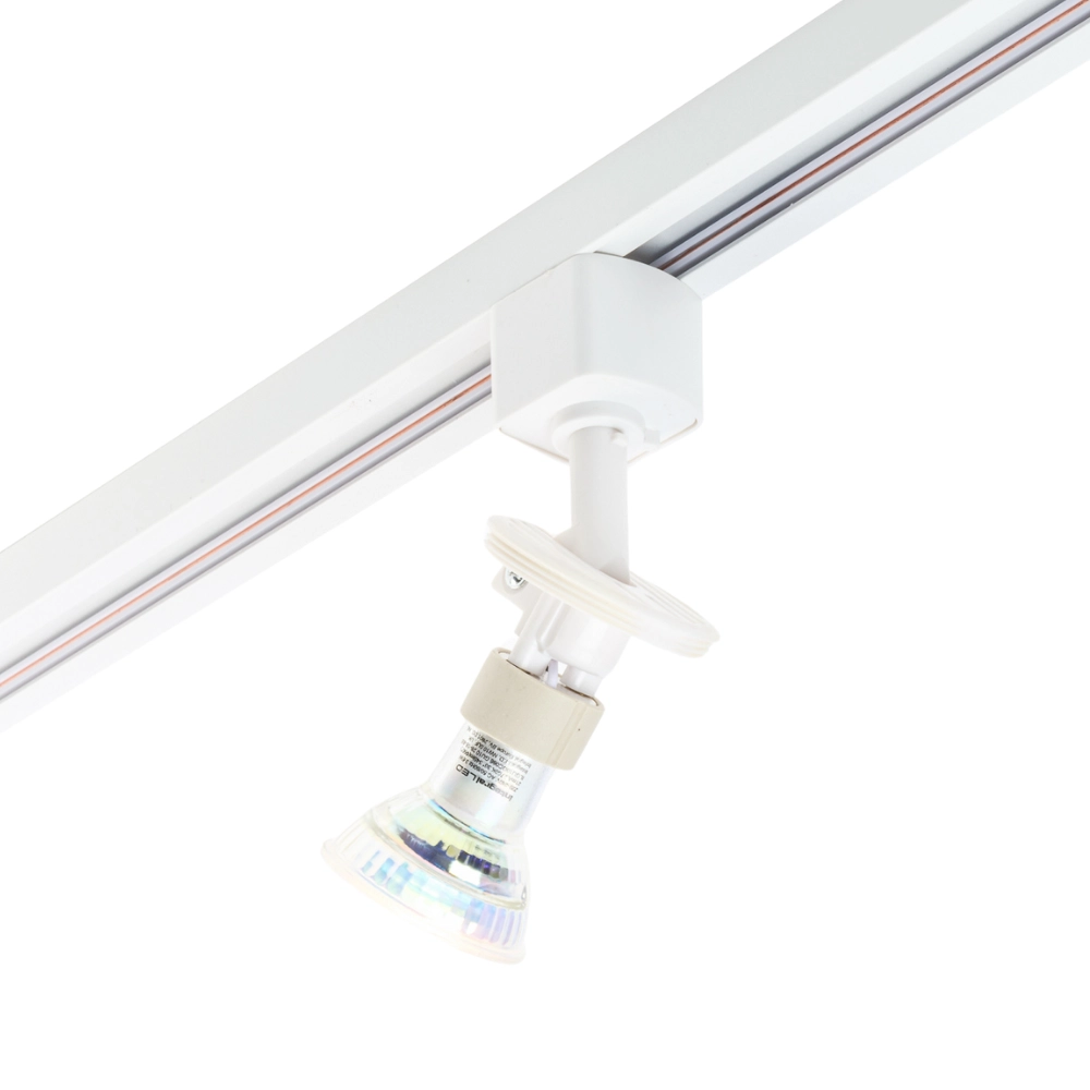 Qub Qub Focus III Spot - Monophasé Plafonnier Spot – Spot sur Rail - GU10 & LED Compatible - Rotation à 360° - Lampe à Rail de Plafond Blanc - Élégant, Moderne et Compact