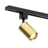 Qub Qub Focus III Spot - Monophasé Plafonnier Spot – Spot sur Rail - GU10 & LED Compatible - Rotation à 360° - Lampe à Rail de Plafond Or - Élégant, Moderne et Compact