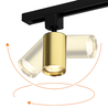 Qub Qub Focus III 1-Phasen Schienensystem Lampen - Spotleuchten - GU10 und LED-Kompatibel - Deckenleuchte strahler - Led Deckenstrahler für lampen Schienensystem decke - Gold Qub Qub Focus III 1-Phasen Schienensystem Lampen - Spotleuchten - GU10 und LED-Kompatibel - Deckenleuchte strahler - Led Deckenstrahler für lampen Schienensystem decke - Gold