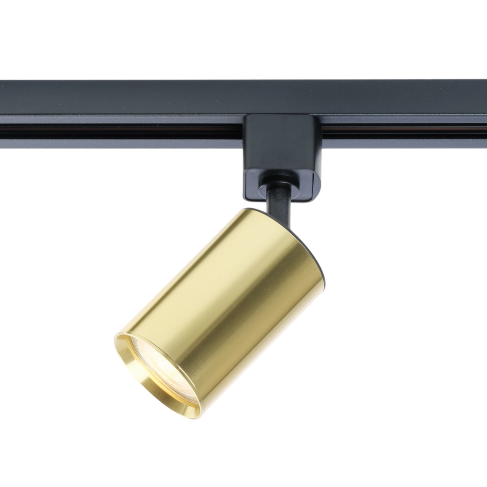 Qub Qub Focus III 1-Phasen Schienensystem Lampen - Spotleuchten - GU10 und LED-Kompatibel - Deckenleuchte strahler - Led Deckenstrahler für lampen Schienensystem decke - Gold Qub Qub Focus III 1-Phasen Schienensystem Lampen - Spotleuchten - GU10 und LED-Kompatibel - Deckenleuchte strahler - Led Deckenstrahler für lampen Schienensystem decke - Gold