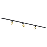 Qub Focus III 200cm 3 spots GU10 Éclairage sur rail Noir avec Or