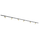 Qub Focus III 400cm 6 spots GU10 Éclairage sur rail Noir avec Or