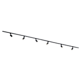 Qub Focus III 400cm 6 Spots GU10 Track Lighting - Black