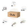 Qub Qub Focus III 1-Circuit Track Lighting - GU10 – 400cm – I-Shape – 6 Spots – Track System – White Qub Qub Focus III 1-Circuit Track Lighting - GU10 – 400cm – I-Shape – 6 Spots – Track System – White