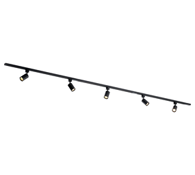 Qub Focus III 300cm 5 Spots I GU10 Railverlichting Zwart Qub Focus III 300cm 5 Spots I GU10 Railverlichting Zwart