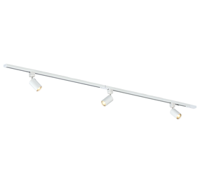 Qub Focus III 200cm 3 Spots GU10 Railverlichting Wit Qub Focus III 200cm 3 Spots GU10 Railverlichting Wit