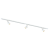 Qub Qub Focus III Monophasé Luminaire Plafonnier LED – 200cm - 3x GU10 Spot Sur Rail - 2x 1m Barre de Spot Plafond –  I-Form - Plafonnier intérieur Blanc Moderne – Spots et Rails de Spots