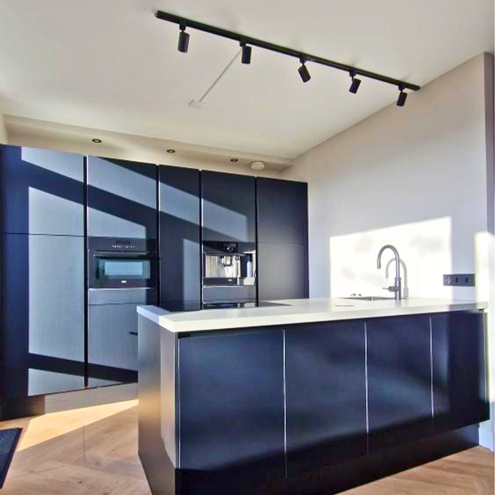 Qub Qub Focus III Monophasé Luminaire Plafonnier LED – 200cm - 5x GU10 Spot Sur Rail - 2x 1m Barre de Spot Plafond –  I-Form - Plafonnier intérieur Noir Moderne – Spots et Rails de Spots