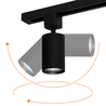 Qub Qub Focus III 1-Phasen Led Schienensystem – 200 cm – 5x GU10 Spots – 2x 1m Schienen - I-Form - Deckenstrahler Schwarz – Erweiterbar & flexibel – LED-kompatibel – Modernes Design Spot lampe Qub Qub Focus III 1-Phasen Led Schienensystem – 200 cm – 5x GU10 Spots – 2x 1m Schienen - I-Form - Deckenstrahler Schwarz – Erweiterbar & flexibel – LED-kompatibel – Modernes Design Spot lampe