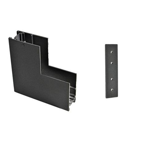 Line Magnetic Rail - Internal corner - Ceiling to Wall - Surface mounted - Black Line Magnetic Rail - Internal corner - Ceiling to Wall - Surface mounted - Black