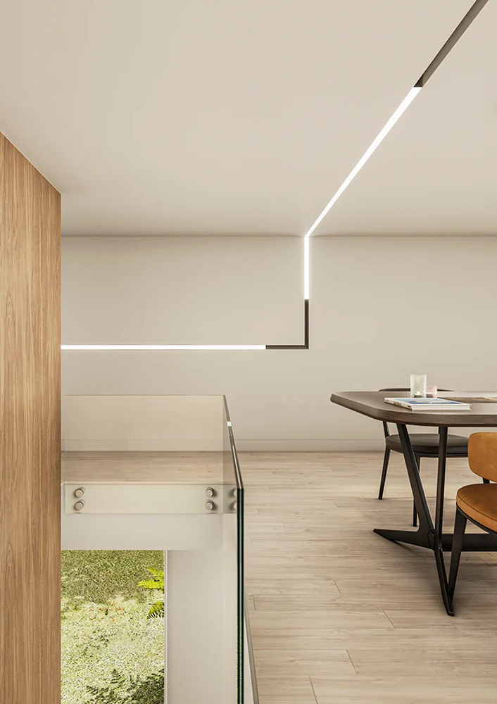 Line Magnetic Rail - Internal corner - Ceiling to Wall - Surface mounted - Black Line Magnetic Rail - Internal corner - Ceiling to Wall - Surface mounted - Black