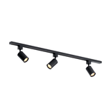 Qub Focus III 100cm 3 Spots GU10 Track Lighting Black