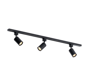 Qub Focus III 100cm 3 spots GU10 Éclairage sur rail Noir Qub Focus III 100cm 3 spots GU10 Éclairage sur rail Noir