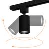 Qub Qub Focus III 1-Phasen Led Schienensystem - 100cm - 3x GU10 Spots - 1x 1m Schienen - I-Form - Deckenstrahler Schwarz - Erweiterbar & flexibel - LED-kompatibel - Modernes Design Spot lampe Qub Qub Focus III 1-Phasen Led Schienensystem - 100cm - 3x GU10 Spots - 1x 1m Schienen - I-Form - Deckenstrahler Schwarz - Erweiterbar & flexibel - LED-kompatibel - Modernes Design Spot lampe