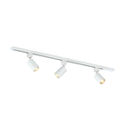 Qub Qub Focus III 1-Phasen Led Schienensystem - 100cm - 3x GU10 Spots - 1x 1m Schienen - I-Form - Deckenstrahler Weiß - Erweiterbar & flexibel - LED-kompatibel - Modernes Design Spot lampe