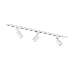 Qub Focus III 100cm 3 Spots GU10 Railverlichting Wit Qub Focus III 100cm 3 Spots GU10 Railverlichting Wit