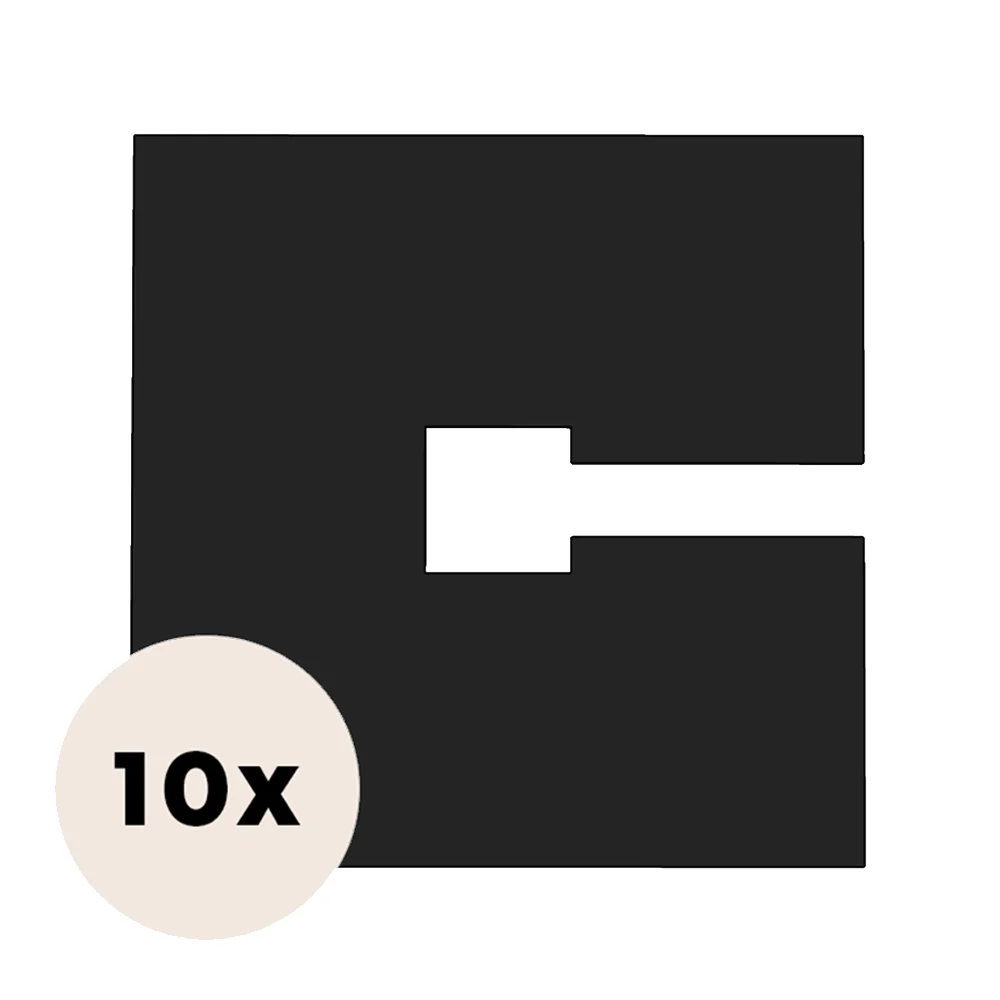Qub 10 Stück - Universalabdeckplatte für Zentraldose Schwarz Schienenbeleuchtung - 10x10 cm Qub 10 Stück - Universalabdeckplatte für Zentraldose Schwarz Schienenbeleuchtung - 10x10 cm