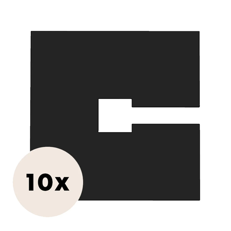 Qub 10 stuks - Universele Afdekplaat Centraaldoos Zwart Railverlichting - 10x10cm Qub 10 stuks - Universele Afdekplaat Centraaldoos Zwart Railverlichting - 10x10cm