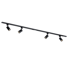 Qub Focus III 200cm 4 spots GU10 Éclairage sur Rail Noir Qub Focus III 200cm 4 spots GU10 Éclairage sur Rail Noir
