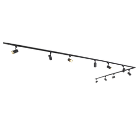 Qub Focus III 500cm 10 Spots GU10 Railverlichting Zwart Qub Focus III 500cm 10 Spots GU10 Railverlichting Zwart